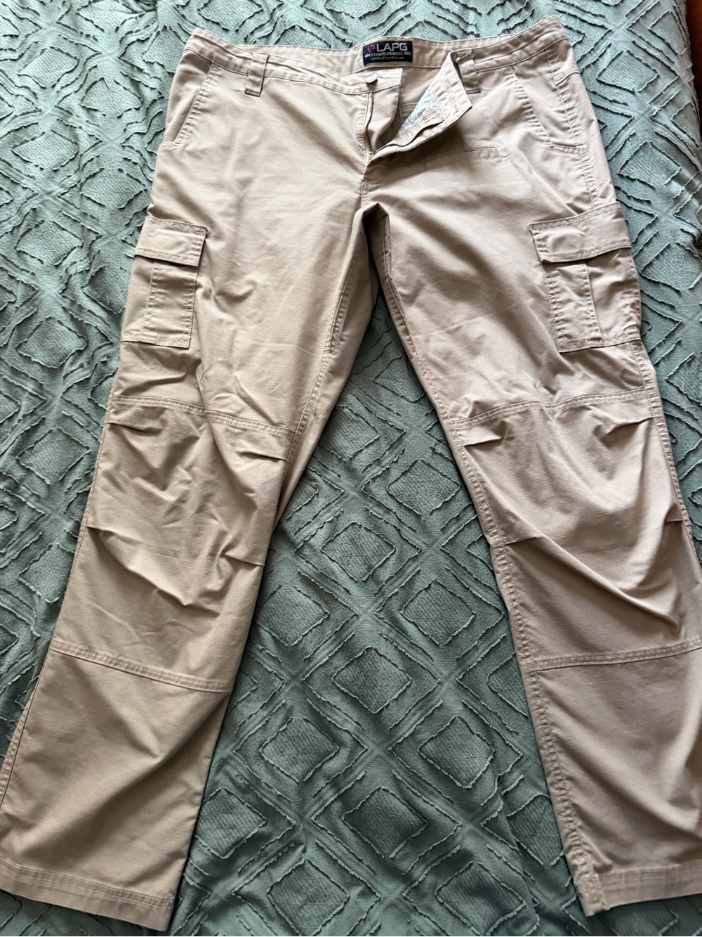 Women's L.A.P.D Tan Cargo Pants - Relaxed Utility Style